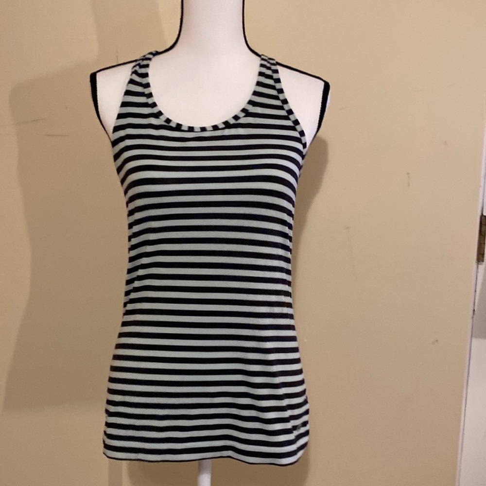 Gap light blue and black striped racer back size S - excellent conditi…
